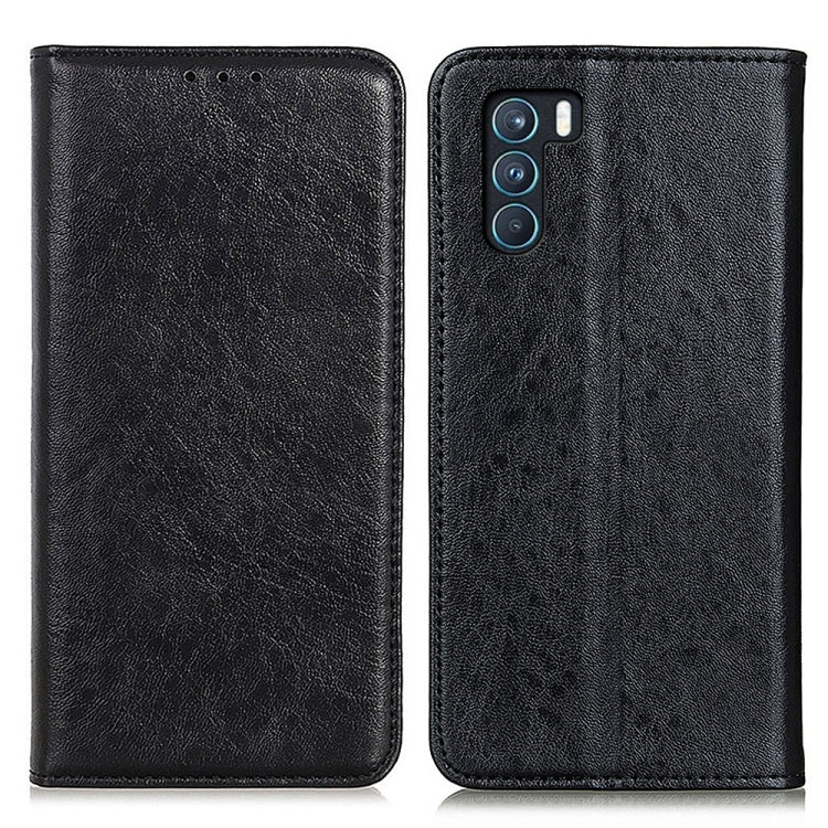 Black textured flip wallet case with camera cutout and top speaker holes