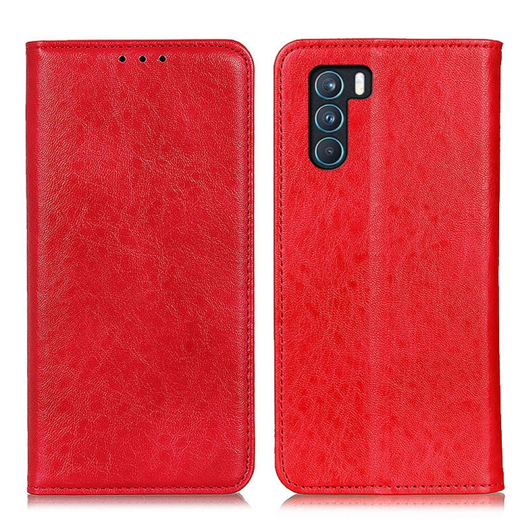 Red textured flip wallet case with camera cutout and top speaker holes