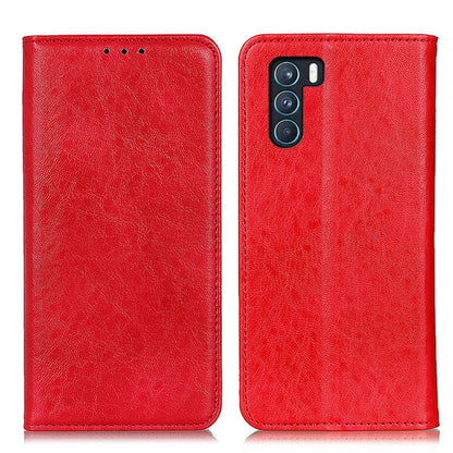 Red textured flip wallet case with camera cutout and top speaker holes