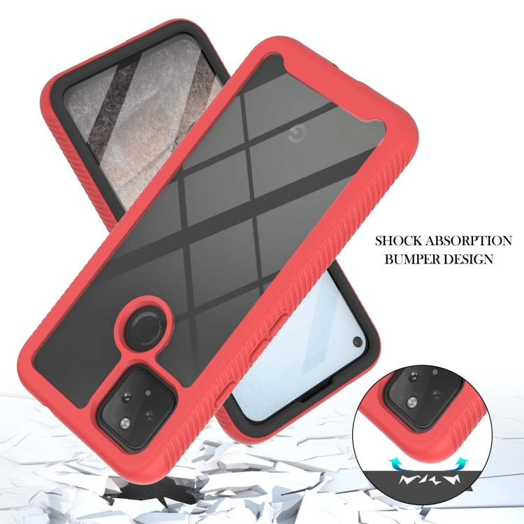 Red rugged shockproof phone case with screen protector and camera cutouts