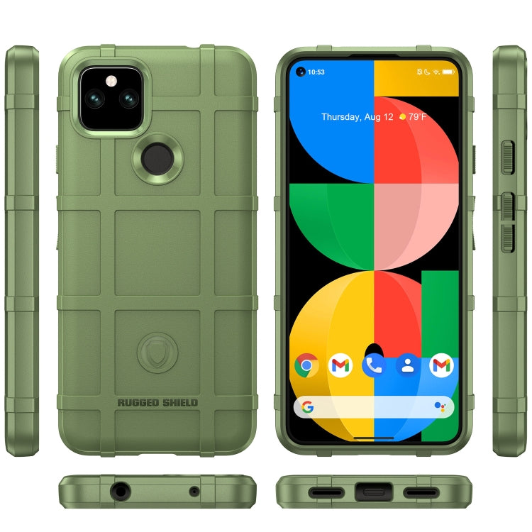 Green rugged TPU phone case with ring grip; shown with side buttons and port openings