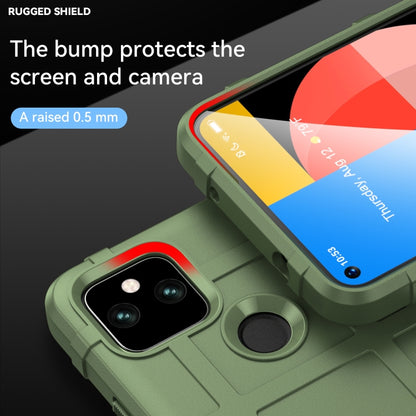 Green TPU case corner with raised screen and camera protection around lens cutouts