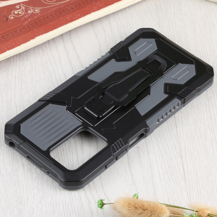 Hard-shell rugged phone case, black with textured grips and camera/port openings