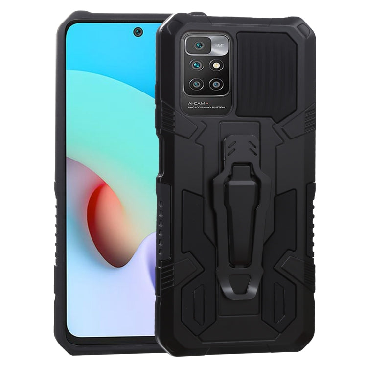 Shockproof protective phone case with rugged black armor and camera cutouts