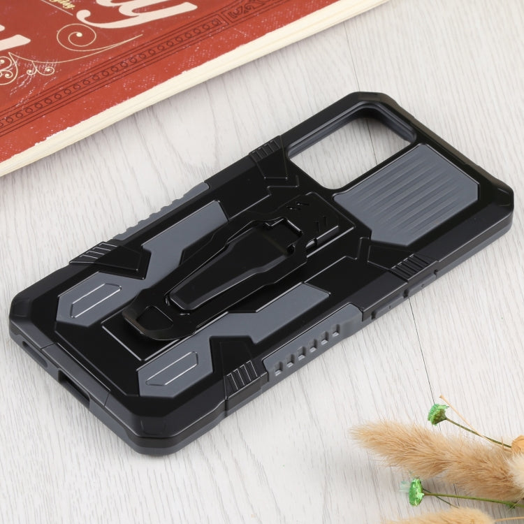 Rugged black phone case with kickstand-like support, TPU+PC protective shell