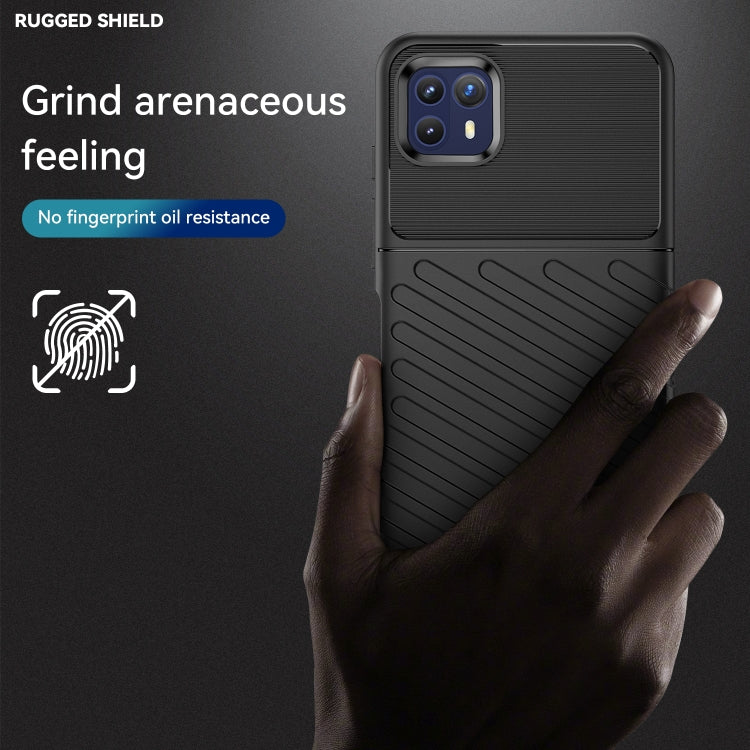 Black shockproof TPU case with textured back and cutouts for buttons and camera