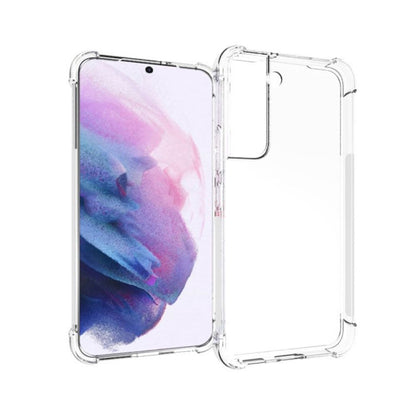 Shockproof transparent TPU phone case with raised edges and cutout for cameras