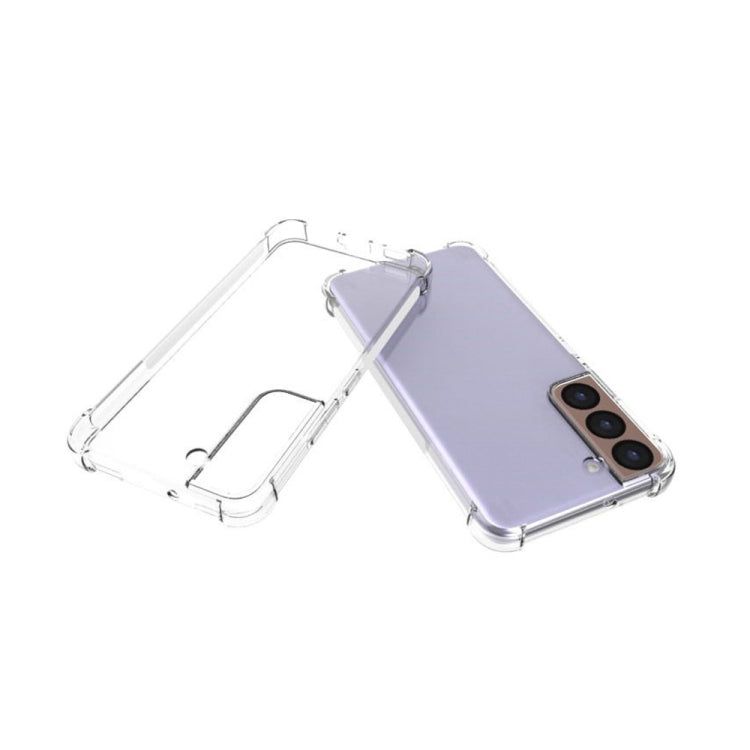 Clear TPU phone case with lavender back panel and camera cutout, shockproof design