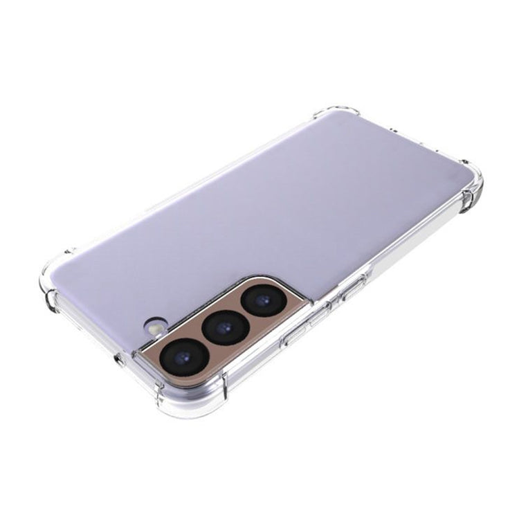Lavender TPU phone case with transparent shockproof bumper and triple camera cutouts