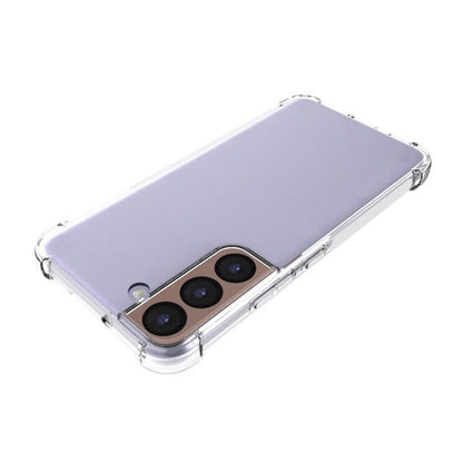 Lavender TPU phone case with transparent shockproof bumper and triple camera cutouts