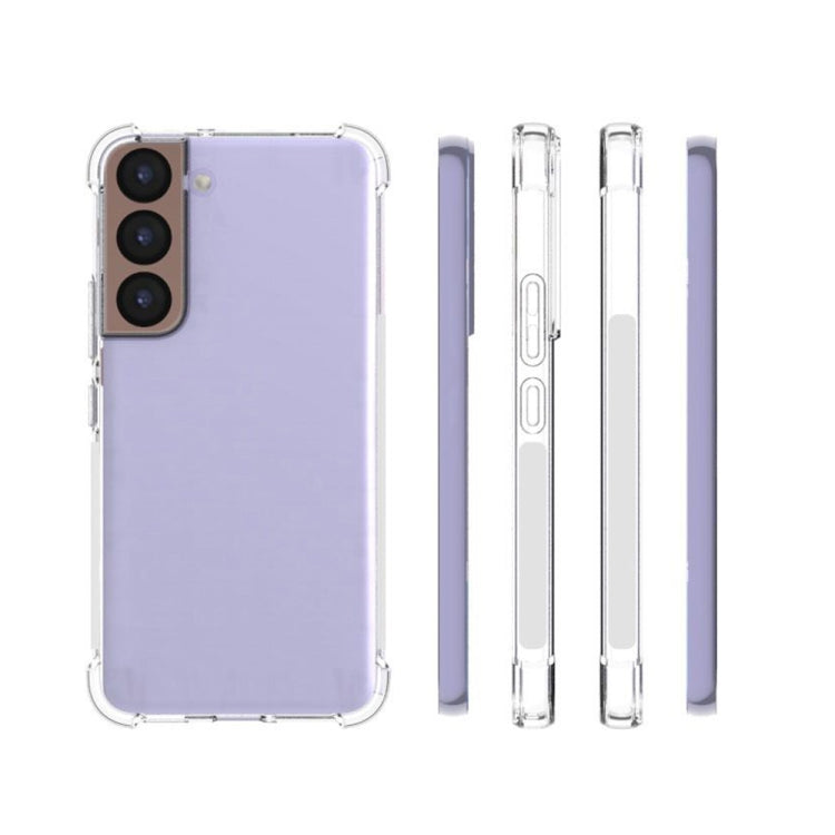 Lavender TPU phone case with transparent shockproof sides and camera cutouts