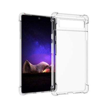 Transparent TPU shockproof phone case with secure side grips and camera cutout