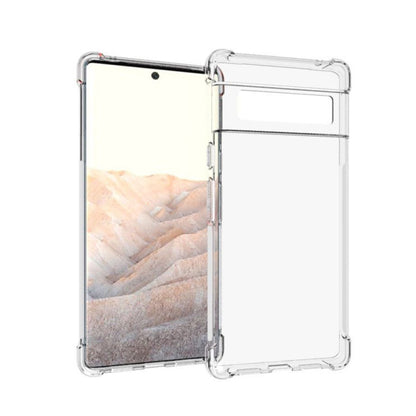 Shockproof transparent TPU phone case with open back and side bumper protection