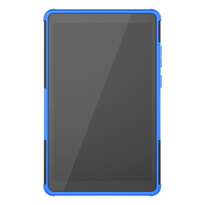 Blue rugged tablet case front cover with protective bumper edges