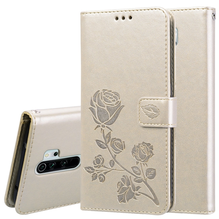 Ivory rose-embossed PU leather horizontal flip wallet phone case with card slots