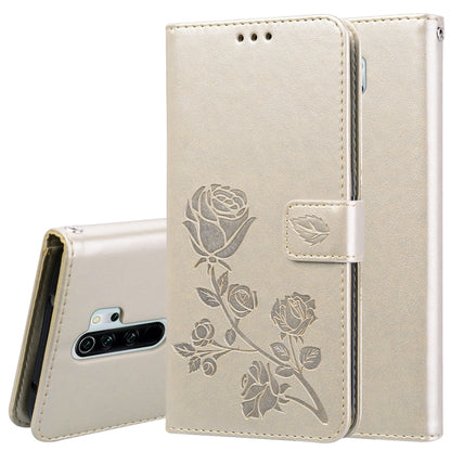 Ivory rose-embossed PU leather horizontal flip wallet phone case with card slots