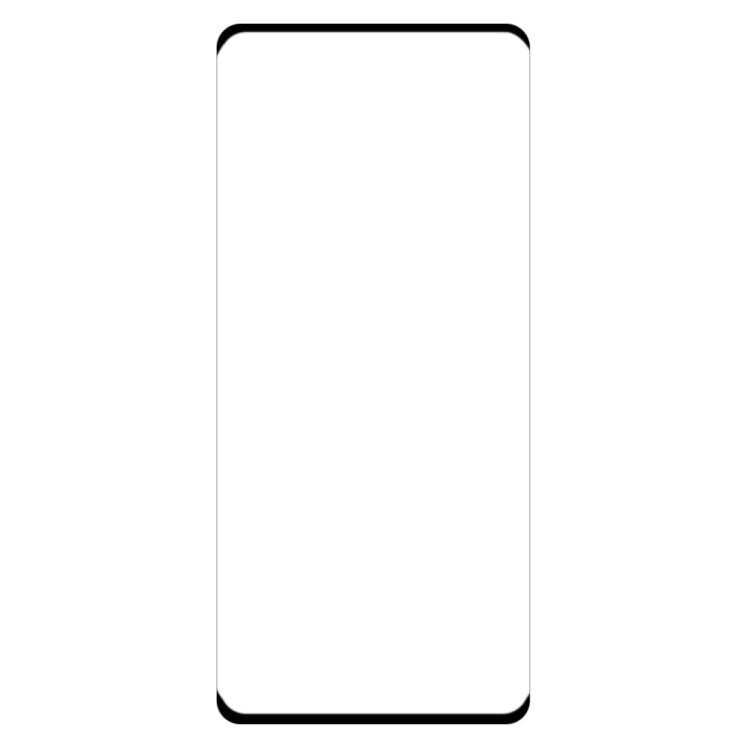 Curved edge tempered glass screen protector film, shown as a flat sheet