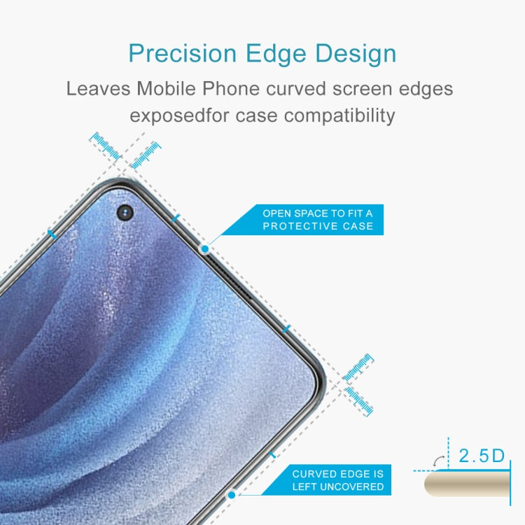2.5D tempered glass edge screen protector with case-compatible cutout spacing