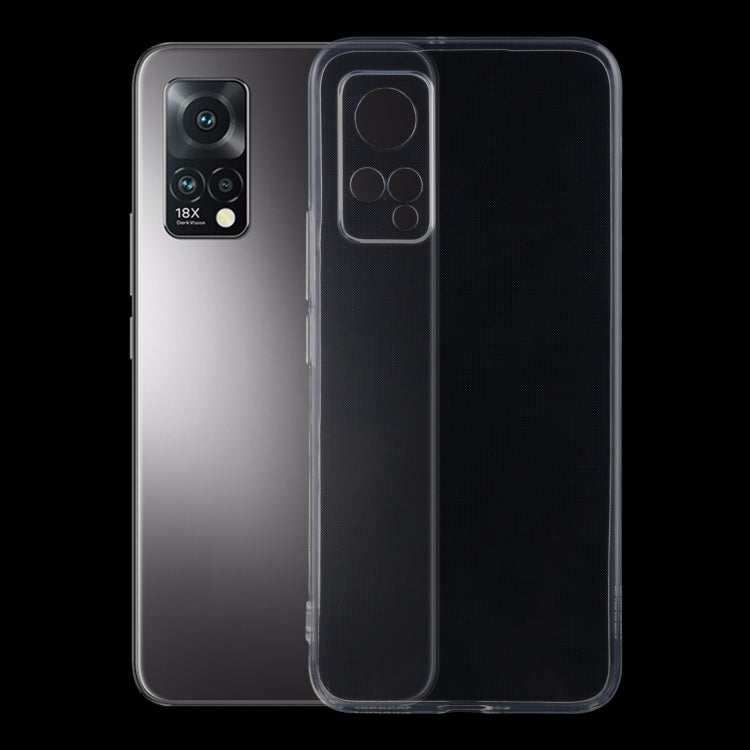 Ultra-thin transparent TPU phone case with camera cutout and slim curved edges