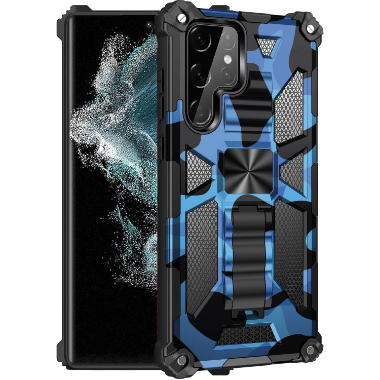 Rugged camouflage phone case with holder and TPU/PC armor for drop protection