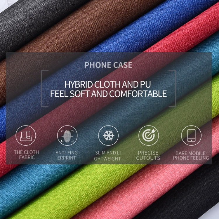 Cloth-texture phone cases in multiple colors, with precise cutouts and slim profile