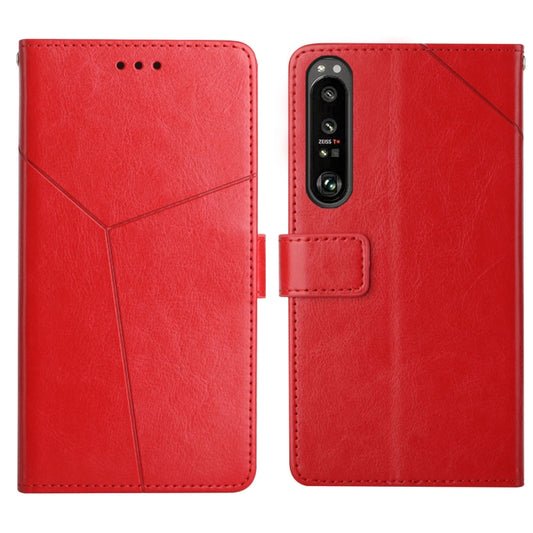Red flip leather phone wallet case with card holder and camera cutout