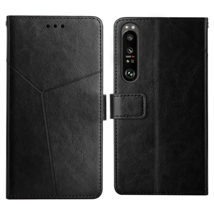 Black flip leather phone wallet case with card holder and camera cutout