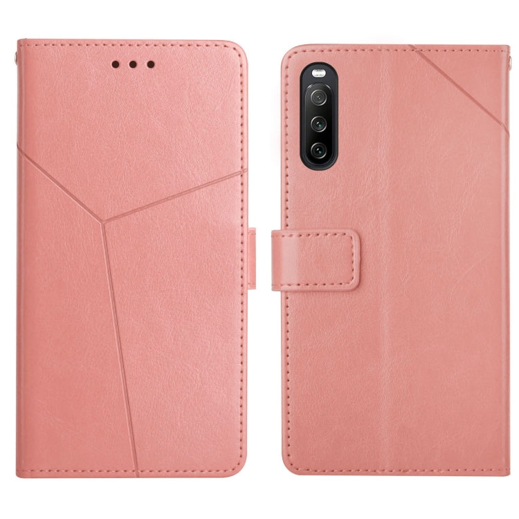 Pink leather flip phone case with card slot, back camera cutout, magnetic strap holder