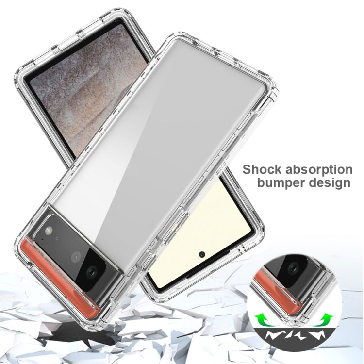 Transparent two-tone gradient phone case with TPU bumper and shock-absorbing corner design
