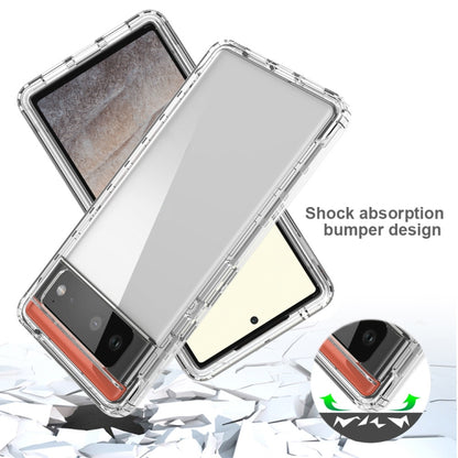 Transparent two-tone gradient phone case with TPU bumper and shock-absorbing corner design