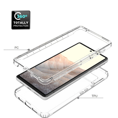 Transparent two-tone gradient phone case with TPU and PC layers, open tray view