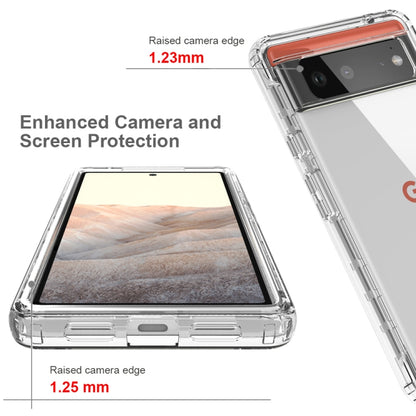 Transparent two-tone gradient phone case with raised camera edge and TPU bumper detail