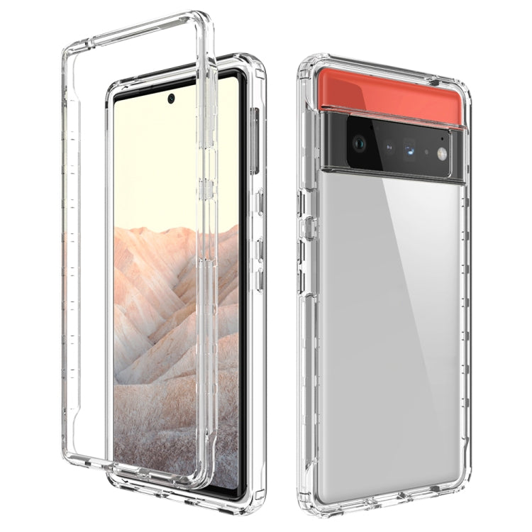 Clear transparent phone case with red top camera area and raised edges