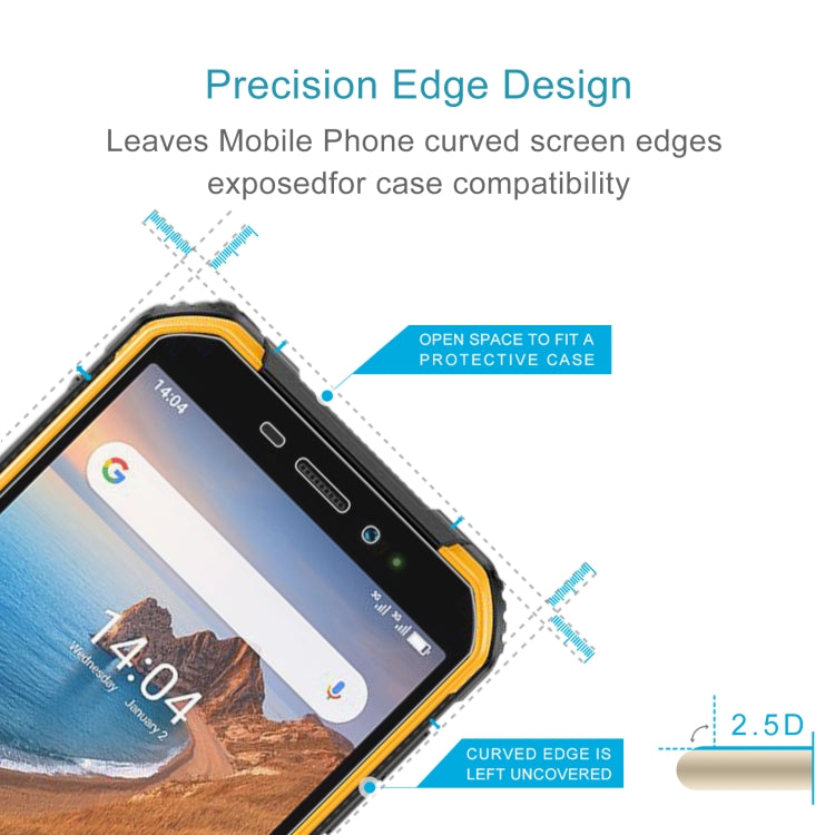 Tempered glass screen protector showing precision edge design for curved phone cases