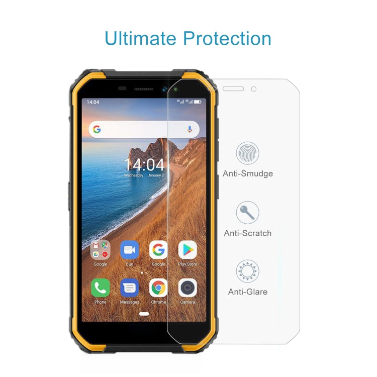 Tempered glass screen protector covering a smartphone screen with anti-smudge layers