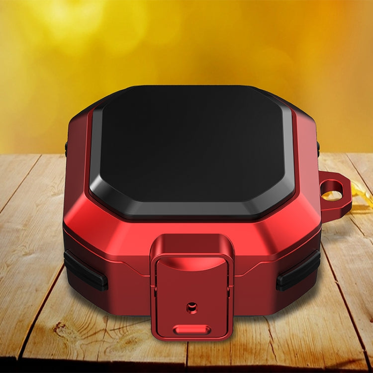 Red anti-fall earphone protective case with red front switch