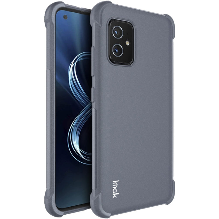 Matte grey shockproof TPU phone case with screen cover and camera cutouts