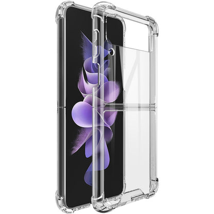 Transparent shockproof phone case with clear TPU sides and acrylic back plate