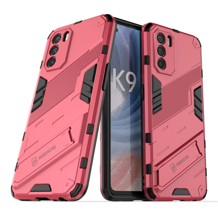 Pink 2-in-1 PC+TPU shockproof phone case, tough armor shell with camera cutouts