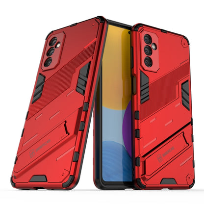 Red 2-in-1 PC+TPU shockproof phone case, rugged armor shell with camera cutouts