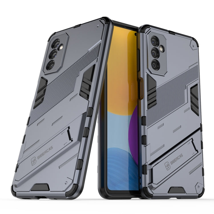 Light gray 2-in-1 PC+TPU shockproof phone case, dual-layer armor with camera cutouts