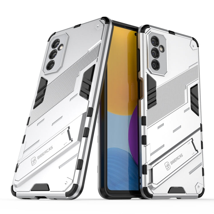 White 2-in-1 PC+TPU shockproof phone case, rugged dual-layer armor with camera cutouts
