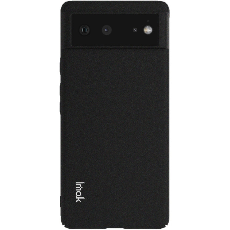 Frosted hard phone case for Google Pixel 6 Pro, black back with button openings