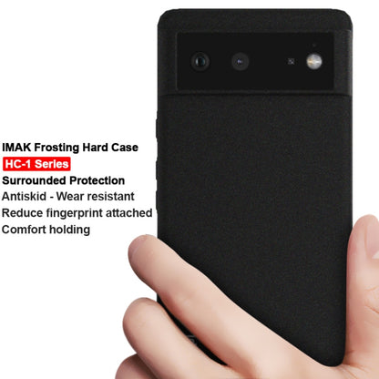 Black frosted hard phone case for Google Pixel 6 Pro with rear camera cutout