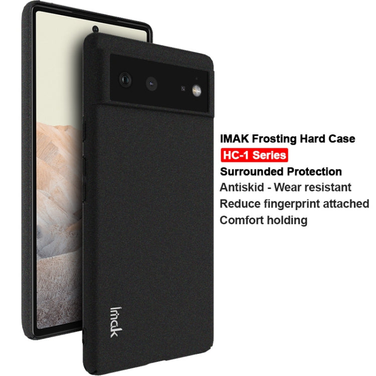 Frosted hard phone case for Google Pixel 6 Pro, side view with cutouts