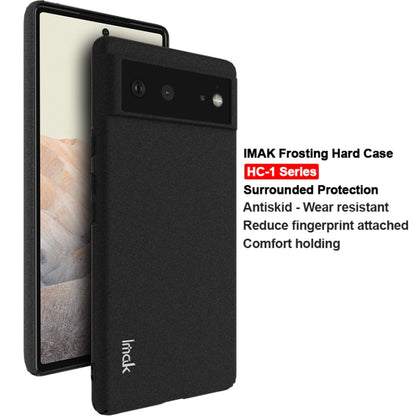 Frosted hard phone case for Google Pixel 6 Pro, side view with cutouts
