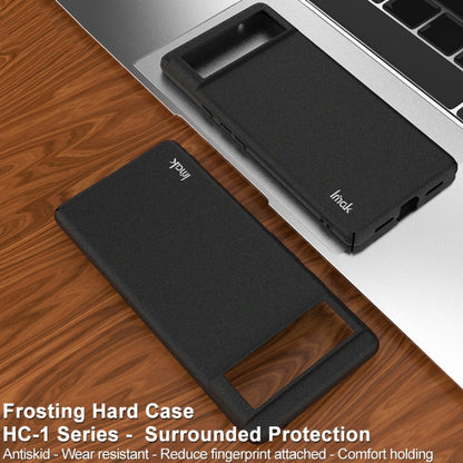 Frosted hard phone case for Google Pixel 6 Pro, black slim profile with logo