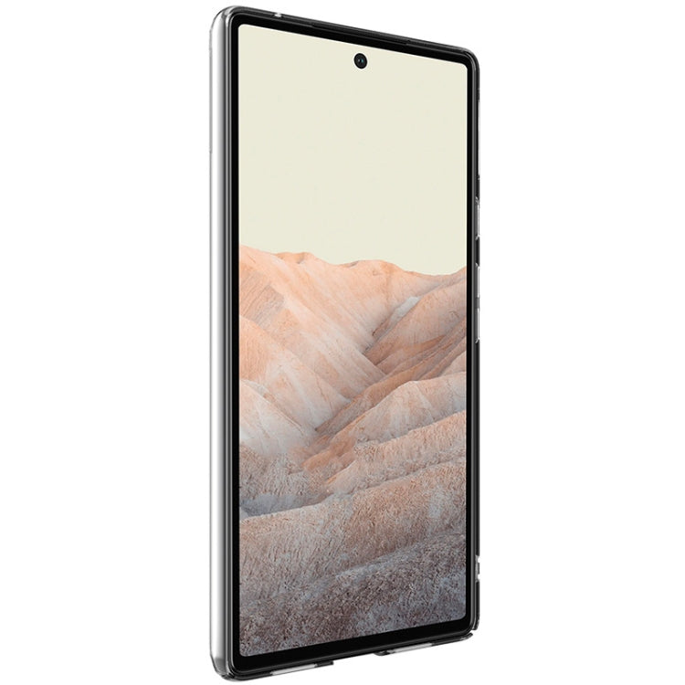 Pixel 6 Pro front with protective clear case frame edges