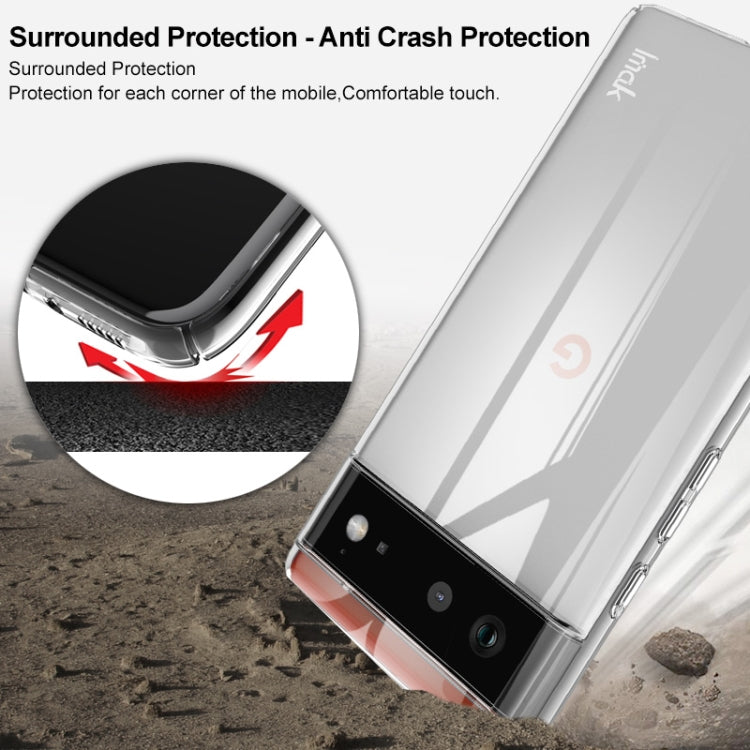 Clear hard phone case with corner anti-crash protection for Pixel 6 Pro