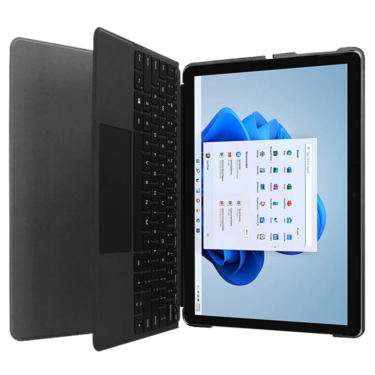 Black leather flip tablet case with keyboard view stand for Surface Pro 8
